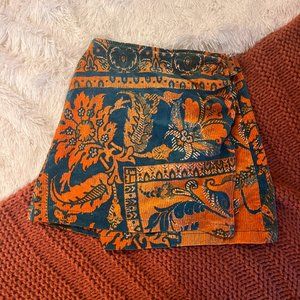 Urban Outfitters Saturn Corduroy Wrap Mini Skirt